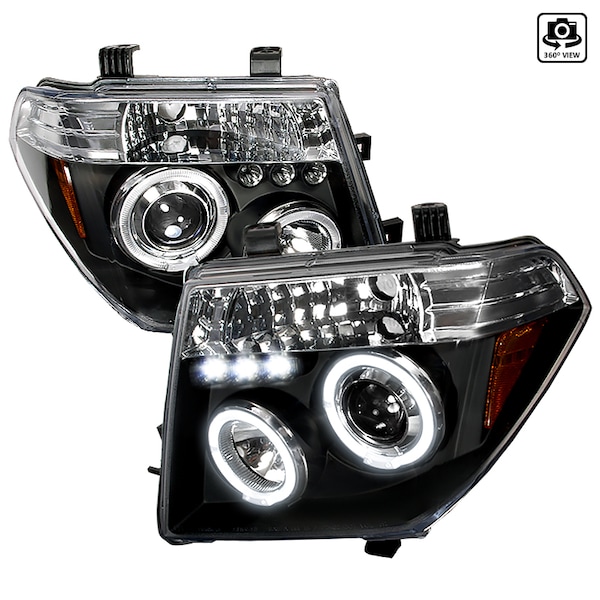 Spec-D Tuning 05-08 Nissan Pathfinder Halo LED Projector Black 2LHP-PATH05JM-TM - main